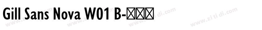 Gill Sans Nova W01 B字体转换